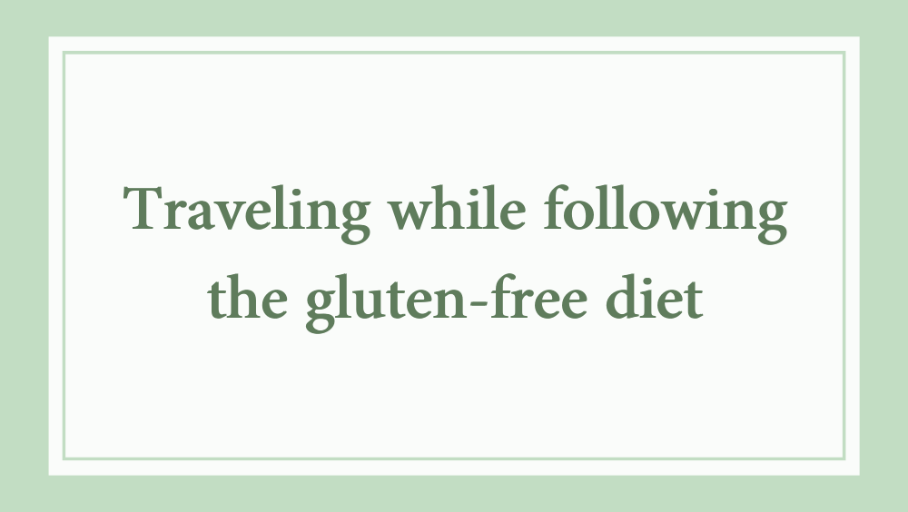 Travel bag with gluten-free snacks reusable cutlery and a phone showing a food scanner app